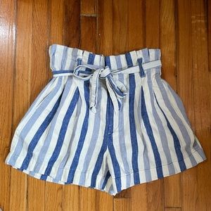 Madewell Striped Paperbag Shorts